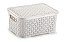 Cesto Organizador c/Tampa Rattan Branco PP 2L (ref.065/B) - Imagem 1