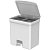 Lixeira de Pedal Trium c/Duplo Compartimento 20L Branco (ref.LX4250) - Imagem 1