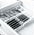 Organizador de Facas e Talheres Clear Branco (ref.OGC2100BCF) - Imagem 3