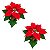Kit 2 Flores Bico De Papagaio Poinsétia Planta Natal - Imagem 1