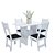 Mesa de Jantar Retangular Branca com 4 Cadeiras Indekes Luiza 78x68x110 - Imagem 3
