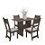 Mesa Retangular Sala de Jantar com 4 Cadeiras Indekes Noz Luiza 78x68x110 - Imagem 3