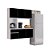 Cozinha Compacta Preta e branco Suspensa 180X135X35 - Imagem 2