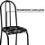 Mesa 4 Cadeiras Preta Floripa Fabone 75X75X75 - Imagem 7