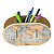 Porta Canetas E Lápis Decorativo Mdf Mapa Mundi Escolar - Imagem 1