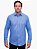 Camisa Manga Longa Slim Algodão Damero Azul Celeste Aramis - Imagem 1