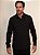 Camisa Soft Tech Slim Giacomelli Uomo Preto - Imagem 1