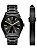 Kit Relógio Armani Exchange Quartz Aço Inox com Pulseira Preto - Imagem 2