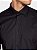 Camisa Aramis Manga Longa Slim em Tricoline Stretch Liso Preto - Imagem 3