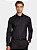 Camisa Aramis Manga Longa Slim em Tricoline Stretch Liso Preto - Imagem 1