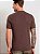 Camiseta Urban Manga Curta Gola Alta Com Zíper Marrom - Imagem 5