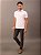 Polo Calvin Klein Manga Curta Regular Listras Surton Off White - Imagem 2