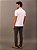 Polo Calvin Klein Manga Curta Regular Listras Surton Off White - Imagem 5