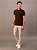 Polo Calvin Klein Manga Curta Regular Listras Surton Marrom - Imagem 2