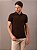 Polo Calvin Klein Manga Curta Regular Listras Surton Marrom - Imagem 1