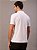Polo Calvin Klein Manga Curta Masculino Slim Meio Zíper Branco - Imagem 5