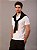 Polo Calvin Klein Manga Curta Masculino Slim Meio Zíper Branco - Imagem 4