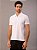 Polo Calvin Klein Manga Curta Masculino Slim Meio Zíper Branco - Imagem 1
