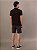 Polo Calvin Klein Manga Curta Masculino Slim Meio Zíper Preto - Imagem 5