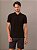 Polo Calvin Klein Manga Curta Masculino Slim Meio Zíper Preto - Imagem 1