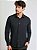 Camisa Docthos Manga Longa Relaxed Fit Tricoline com Elastano Preto - Imagem 1