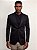 Blazer Raffer Malha Slim com Forro Listrado Preto - Imagem 1