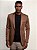 Blazer Raffer Malha Slim com Forro Listrado Mocha Mousse - Imagem 3