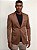 Blazer Raffer Malha Slim com Forro Listrado Mocha Mousse - Imagem 4