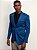 Blazer Raffer Malha Slim com Forro Listrado Azul Forte - Imagem 4