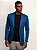 Blazer Raffer Malha Slim com Forro Listrado Azul Forte - Imagem 3