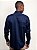 Camisa Manga Longa Ville de France Slim Cetim Marinho - Imagem 4
