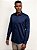 Camisa Manga Longa Ville de France Slim Cetim Marinho - Imagem 1