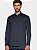 Camisa Aramis Manga Longa Slim em Tricoline Stretch Liso Marinho Escuro - Imagem 1
