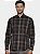 Camisa Aramis Manga Longa Regular Maxi Xadrez Café Com Preto - Imagem 1