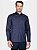 Camisa Aramis Manga Longa Regular Stretch Liso Marinho - Imagem 1
