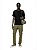 T-Shirt Diesel With Solid Color Panels Preto - Imagem 2