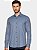Camisa Aramis Manga Longa Slim Fil a Fil Antilia Azul Escuro - Imagem 1