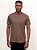 Camiseta Básica Slim Ville de France Marrom Escuro - Imagem 1