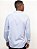 Camisa Ville de France Bambu Manga Longa Slim Maquinetada Azul Claro - Imagem 5