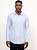 Camisa Ville de France Bambu Manga Longa Slim Maquinetada Azul Claro - Imagem 1