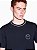 Camiseta Armani Exchange de Corte Regular em Malha de Algodão Navy - Imagem 3