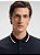 Polo Boss Penrose Slim em Algodão com Colarinho ás Riscas Dark Blue - Imagem 3
