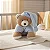 Pelúcia Infantil Que Vira Travesseiro Urso Nino Azul - Zip - Imagem 1