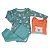 Kit Conjunto Body 3 Peças Bebê em Suedine 100% Algodão Urso Laranja e Verde - Kiko Baby - Imagem 3
