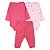 Kit Conjunto Body 3 Peças Bebê em Suedine 100% Algodão Florzinha/Poá Rosa - Kiko Baby - Imagem 2