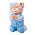 Pelúcia Infantil Ursinho que Reza Azul - Buba - Imagem 1