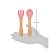 Talheres em Silicone e Bambu Rosa - Buba - Imagem 2
