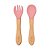Talheres em Silicone e Bambu Rosa - Buba - Imagem 1