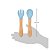 Talheres em Silicone e Bambu Azul - Buba - Imagem 2