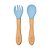 Talheres em Silicone e Bambu Azul - Buba - Imagem 1